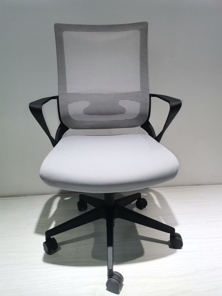 Cairns Medium Back Revolving Ergonomic Office Chair - White/Black