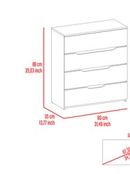 California Drawer Dresser, Four Spacious Drawers, Superior Top