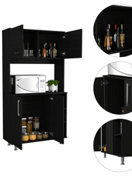 Colorado Pantry Cabinet, Three Open Shelves