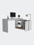 Dallas L-Shaped Home Office Desk, Two Shelves, One Drawer