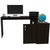 Dallas L-Shaped Home Office Desk, Two Shelves, One Drawer