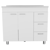 Darien Base Cabinet, Double Door Cabinet, Three Drawers, Four Legs - White