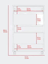 Dundee Kitchen Cart, One Drawer, Two Open Shelves