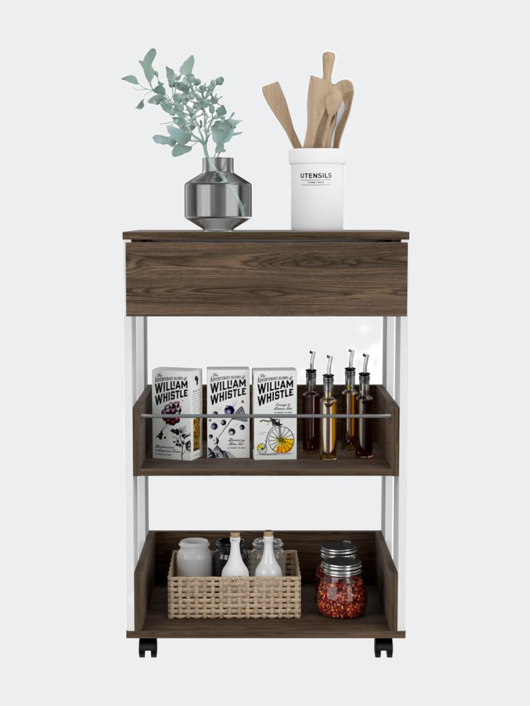 Edessa Bar Cabinet, Twelve Wine Cubbies, Two Shelves, Double Door Cabinet