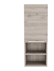 Ezra Bathroom Cabinet, Two Open Shelves, Two Interior Shelves, Single Door Cabinet - Light Grey