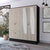 Florencia L Mirrored Armoire, Two Cabinets With Divisions, Two Drawers