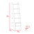 Hamburg Ladder Bookcase, Five Open Shelves, One Drawer