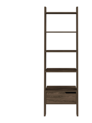 Hamburg Ladder Bookcase, Five Open Shelves, One Drawer