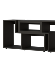 Harmony Extendable TV Stand, Multiple Shelves - Black