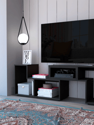 Harmony Extendable TV Stand, Multiple Shelves