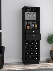 Hype Bar Cabinet, Twelve Wine Cubbies, Two Drawers, One Shelf