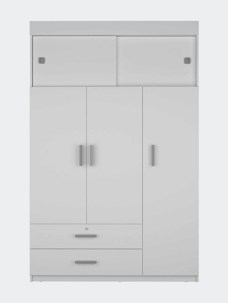 Jakarta Armoire, Two Drawers - White