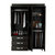 Janeiro Armoire, One Cabinet, Hidden Drawer - Black