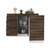 Joliet Kitchen Base Cabinet, Three Drawers, Two Interior Shelves, One Flexible Cabinet - White/Dark Walnut