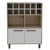 Kaia Bar Cabinet, Twelve Wine Cubbies, Double Door Cabinet - White/Light Pine