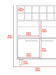 Kaia Bar Cabinet, Twelve Wine Cubbies, Double Door Cabinet