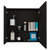 Kenya Medicine Cabinet, Mirror, Single Door, Four Interior Shelves - Black Wengue
