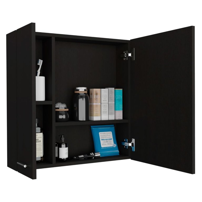Kenya Medicine Cabinet, Mirror, Single Door, Four Interior Shelves