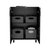 Lewis Storage Cabinet Base, Four Casters, Double Door Cabinet, Two Interior Shelves