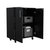 Lewis Storage Cabinet Base, Four Casters, Double Door Cabinet, Two Interior Shelves - Black Wengue