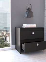 Lily Nightstand, Two Drawers, Superior Top