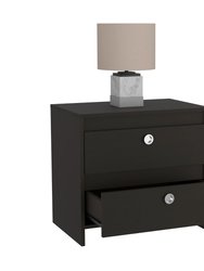 Lily Nightstand, Two Drawers, Superior Top