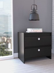 Lily Nightstand, Two Drawers, Superior Top