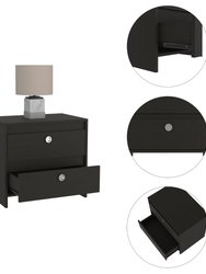 Lily Nightstand, Two Drawers, Superior Top