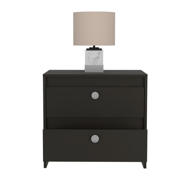 Lily Nightstand, Two Drawers, Superior Top