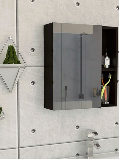 FM Furniture Lincoln Mirrored Medicine Cabinet, Five Interior Shelves product