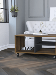 Lisboa Coffee Table, Four Casters, Three Shelves