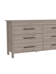 Luxor Six Drawer Double Dresser, Superior Top, Four Legs