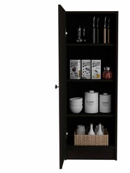 Miami Single Door Pantry, Four Shelves