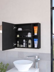 Minsk Medicine Cabinet With Mirror, Two External Shelves, Single Door Cabinet