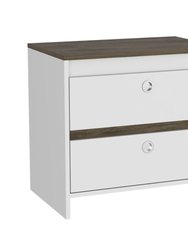 Moscow Nightstand, Two  Drawers, Superior Top