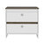 Moscow Nightstand, Two  Drawers, Superior Top - White/Dark Brown