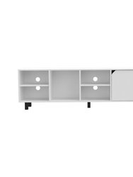 Native TV Stand For TV'S Up 70", Four Open Shelves, Five Legs