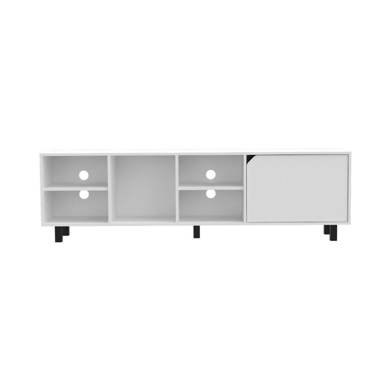 Native TV Stand For TV'S Up 70", Four Open Shelves, Five Legs