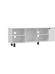 Native TV Stand For TV'S Up 70", Four Open Shelves, Five Legs