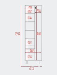 Norway Broom Closet Pantry, Five Shelves, Double Door Cabinet