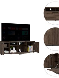 Novel TV Stand For TV'S up 60", Double Door Cabinet, One Flexible Cabinet