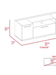 Novel TV Stand For TV'S up 60", Double Door Cabinet, One Flexible Cabinet