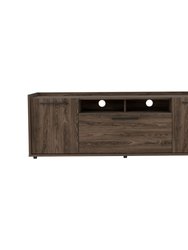 Novel TV Stand For TV'S up 60", Double Door Cabinet, One Flexible Cabinet - Dark Walnut