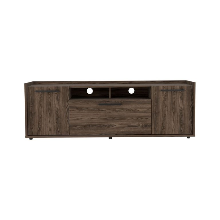 Novel TV Stand For TV'S up 60", Double Door Cabinet, One Flexible Cabinet - Dark Walnut