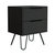 Nuvo Nightstand, Two Drawers, Hairpin Legs