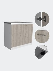 Oklahoma Utility Sink, Double Door Cabinet, Countertop