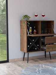 Orchid Bar, Two Drawers, Four Double Liquor Spaces, One Cabinet