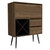 Orchid Bar, Two Drawers, Four Double Liquor Spaces, One Cabinet - Mahogany / Black Wengue