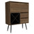 Orchid Bar, Two Drawers, Four Double Liquor Spaces, One Cabinet - Mahogany/Black Wengue