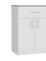 Oxford Pantry Cabinet, One Drawer, One Double Door Cabinet With Two Shelves